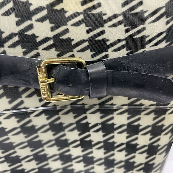 LAUREN RALPH LAUREN Rossalyn Houndstooth Tall Rain Boots Size 8 B 11768 G15 - Picture 5 of 9